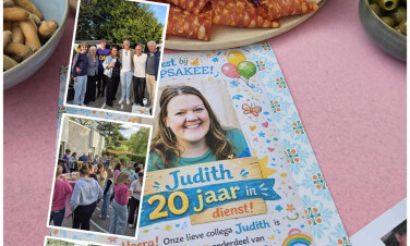 20 jarig jubileum van collega Judith!